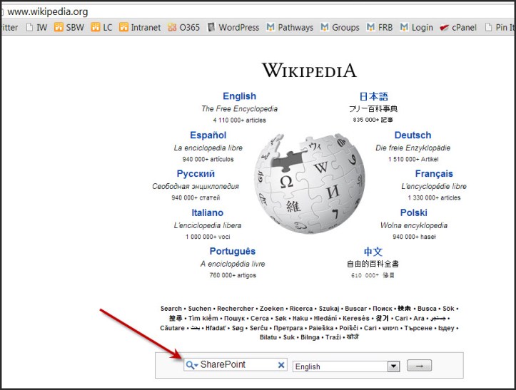 Wikipedia Landing Page