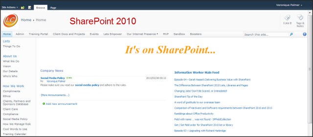 LC Intranet on 2010 Page 1