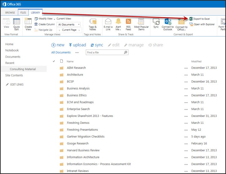 Export Subfolders to Excel