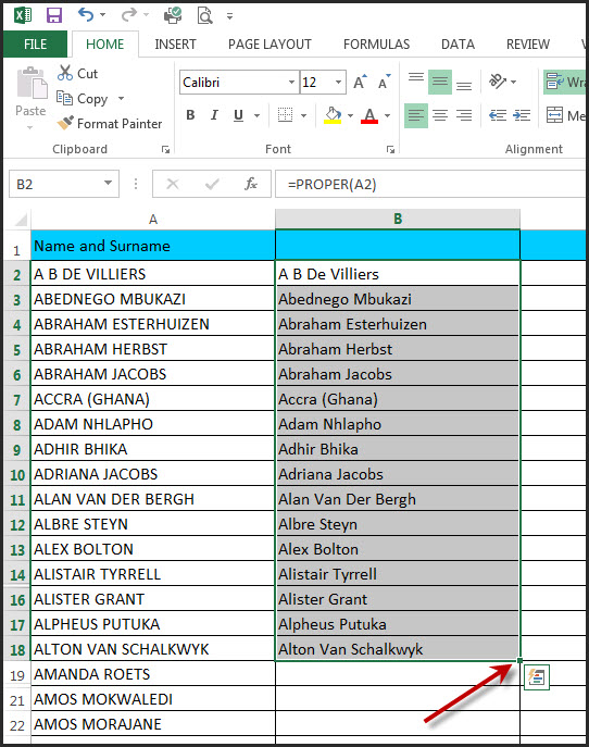 Excel Capitals Formula 2