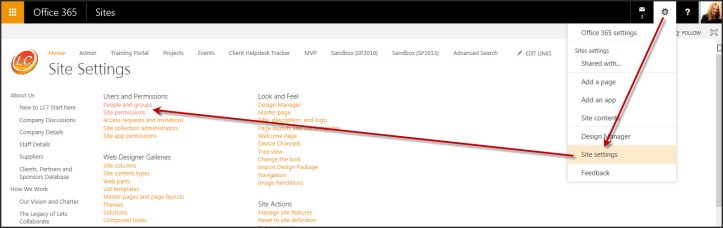 Site Settings as on 2015-02-01